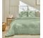 Housse De Couette 240x260 Cm + 2 Taies 100% Gaze De Coton Vert Olive