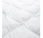 Couette Temperee Toucher Duvet - Coton - Violette 220 X 240 Cm Blanc