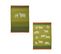 Lot De 2 Torchons En Jacquard De Coton Vert 50x75