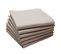 Lot De 6 Serviettes En Coton Gris Tourterelle 45x45