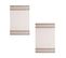 Lot De 2 Torchons Unis En Lin Beige 50x75