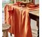 Nappe Rectangulaire Unie En Coton Orange 160x240