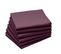 Lot De 6 Serviettes En Coton Traite Teflon, Aubergine 45 X 45