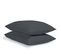 Lot De 2 Taies D'oreiller Unies 65x65cm Percale Anthracite