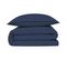 Coton Unis - Housse De Couette En Coton 57 Fils Unie Bleu 240x220cm