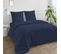 Coton Unis - Housse De Couette En Coton 57 Fils Unie Bleu 260x240cm