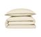 Coton Unis - Housse De Couette En Coton 57 Fils Unie Ivoire 240x220cm