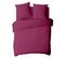 Coton Unis - Housse De Couette En Coton 57 Fils Unie Magenta 260x240cm