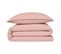 Coton Unis - Housse De Couette En Coton 57 Fils Unie Rose 140x200cm