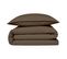 Coton Unis - Housse De Couette En Coton 57 Fils Unie Taupe 240x220cm