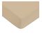 Coton Duo Unis - Drap Housse En Coton Lit Jumeaux 57 Fils Siamois Uni Beige 2x80x200cm