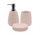 Moai - Set De Salle De Bain  3 Pièces En Céramique Rose