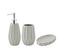 Facette - Set De Salle De Bain 3 Pièces En Céramique Gris