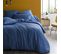 Drap Housse En Bambou Bleu Marine 160x200