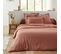 Housse De Couette Unie En Coton Terracotta 240x220