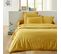 Drap Housse Uni En Coton Jaune Curry 140x190