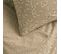 Drap Plat Imprimé En Coton Beige Sable 240x300