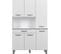 Oslo Buffet De 120 Cm - 1 Tiroir Et 6 Portes - L 120 X P 40 X H 185 Cm - Coloris Blanc