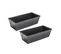 2 Moules à Cakes Extensibles Black Metallic