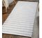 Tapis De Couloir à Relief Lignes Extra-doux Blanc 80x160 - Nordik Lignes