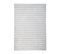 Tapis De Couloir à Relief Lignes Extra-doux Blanc 80x160 - Nordik Lignes