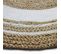 Tapis Rond En Jute Et Coton Cercle Blanc Diam.90 - Funny Jute