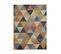 Tapis Effet Laineux Motif Triangle Multicolore 133x170 - Ramine