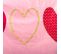 Rideau 100% Coton à Motifs Cœur Rose 150x250 - Cœur