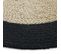 Tapis Rond En Jute Et Coton Bande Noire Diam.160 - Funny Jute