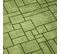 Tapis Motif Lignes Art Déco Vert 160x230 - Sobriete