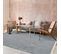 Tapis En Jute Et Coton Avec Franges Gris Clair 190x290 - Essence