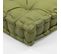 Pouf Tapissier William (40x40x8cm) Vert Taffetas Polyester - William