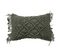 Coussin Macramé En Coton Tressé Vert Kaki Taupe 40x60 - Macrame