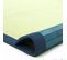 Tapis En Bambou Lattes Et Ganse Bleu 70x120 - Solo Bamboo