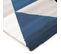 Tapis Toucher Laineux Motif Triangles Bleu 80x150 - Geo Scandi