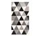 Tapis Toucher Laineux Motif Triangles Noir 80x150 - Geo Scandi