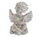 Statuette ange ciment H. 16 cm CHERUBIN Gris