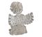 Statuette ange ciment H. 16 cm CHERUBIN Gris