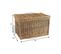 Malle De Rangement En Osier Buff 60 X 40 X 40 Cm