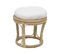 Tabouret En Rotin Avec Coussin Uni Naturel