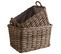 Panier Gris En Poelet (lot De 2)