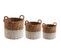 Cache-pots En Jonc De Mer Naturel Et Blanc (lot De 3)