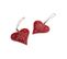 Coeur à Suspendre En Métal Et Corde (lot De 2) 12 Cm