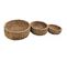 Corbeilles Rondes En Jonc Naturel (lot De 3)