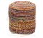 Pouf En Coton Et Jute Multicolore