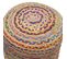 Pouf En Coton Et Jute Multicolore