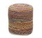 Pouf En Coton Et Jute Multicolore