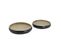 Plateaux Ronds En Bambou Naturel Et Noir (lot De 2)