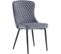 Chaise velours ORA gris