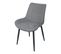 Chaise bi-matière ST MORITZ gris/ gris